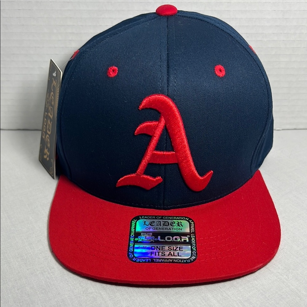 Red and Blue Snapback Atlanta Hat with Stylish Logo